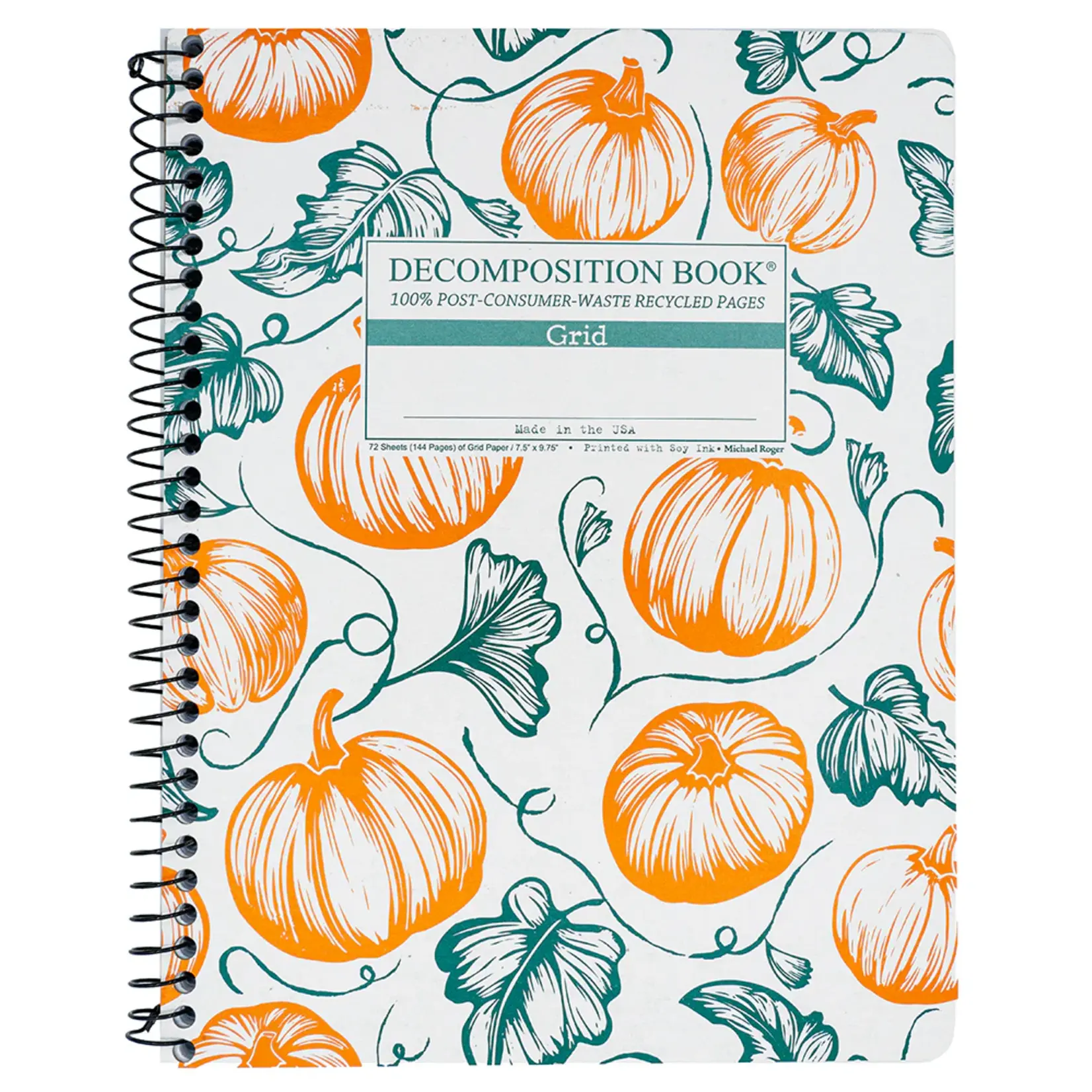 Michael Rogers Coilbound Decomposition Book | Sugar Pumpkins Grid