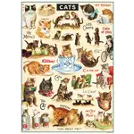 Cavallini Wrap Sheet Vintage Cats 2