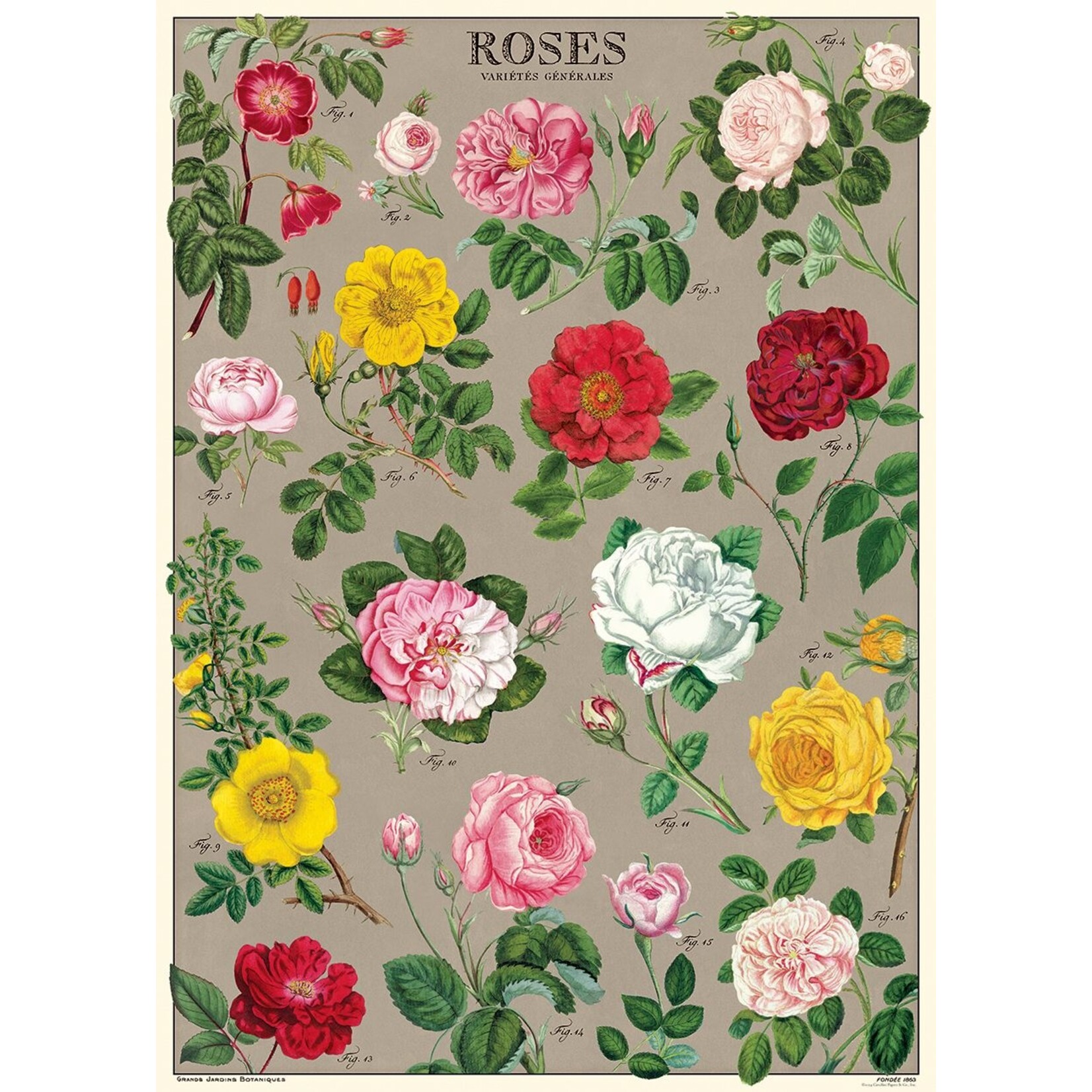Cavallini Wrap Sheet Roses
