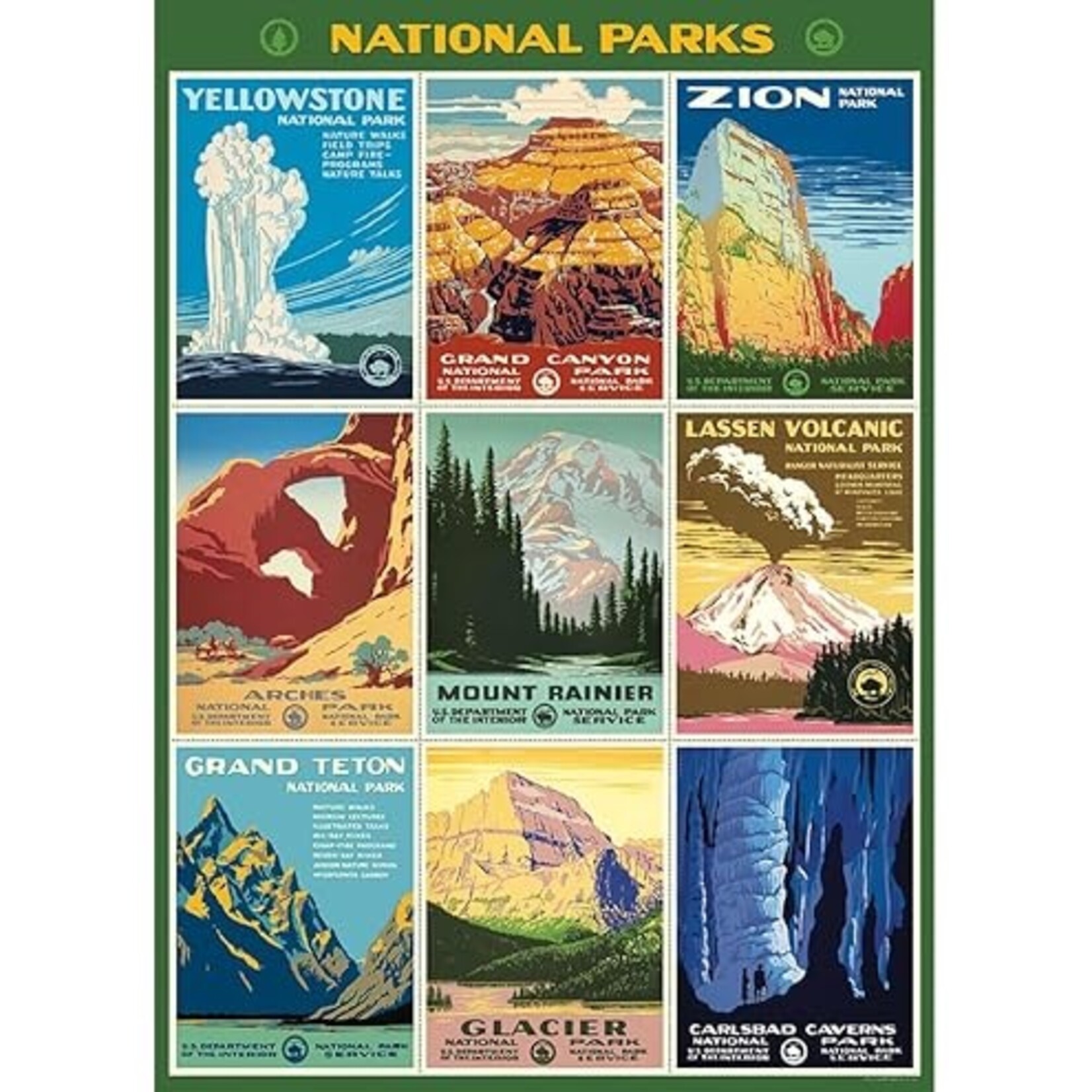 Cavallini Wrap Sheet National Parks Posters