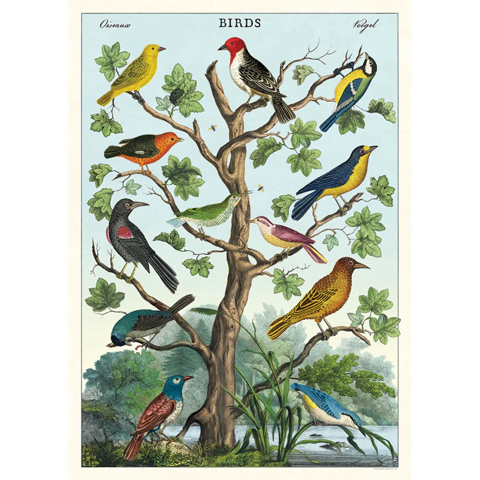 Cavallini Wrap Sheet Birds in a Tree