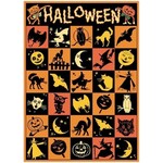 Cavallini Wrap Sheet Halloween Checkerboard