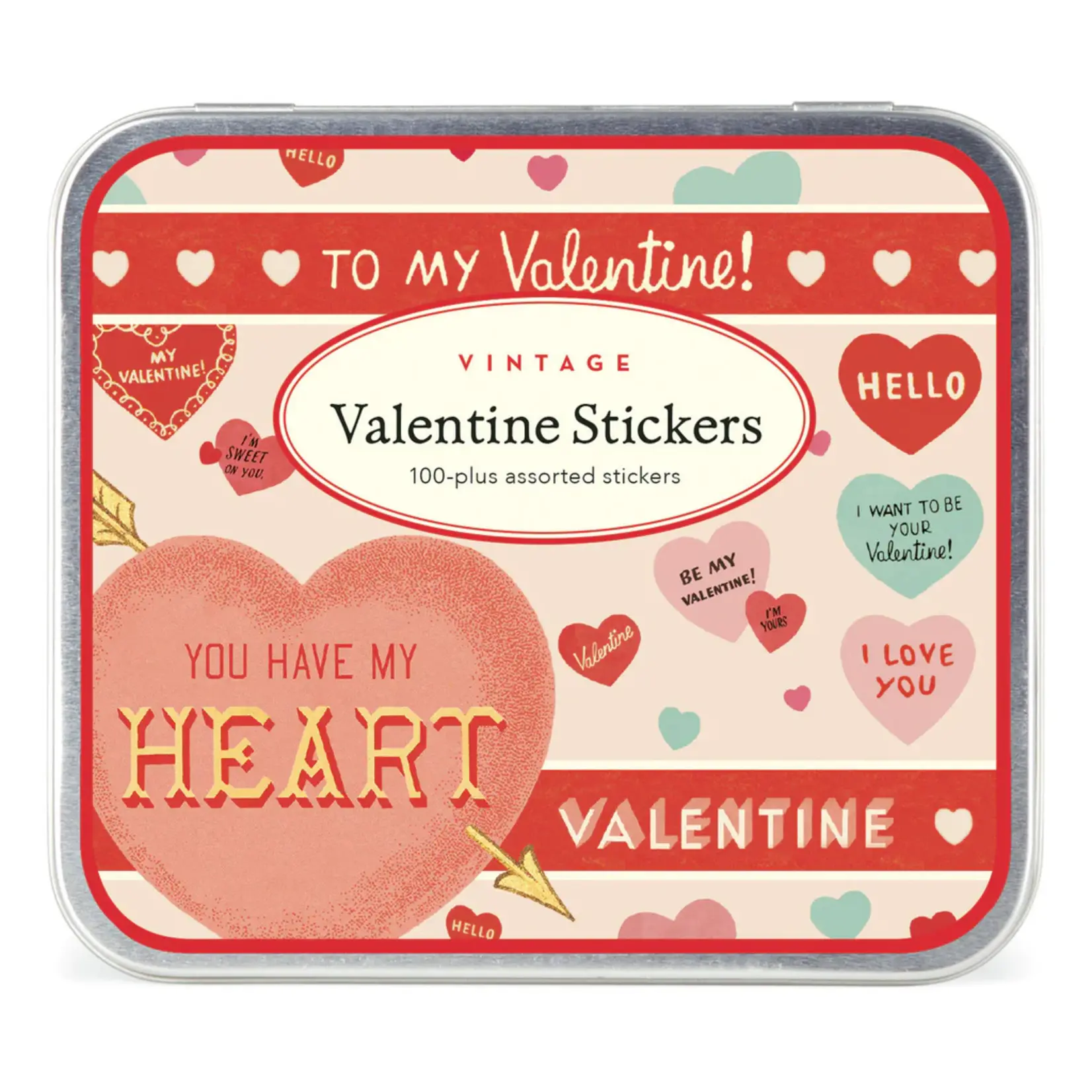 Cavallini Vintage Valentine Tin Of Labels
