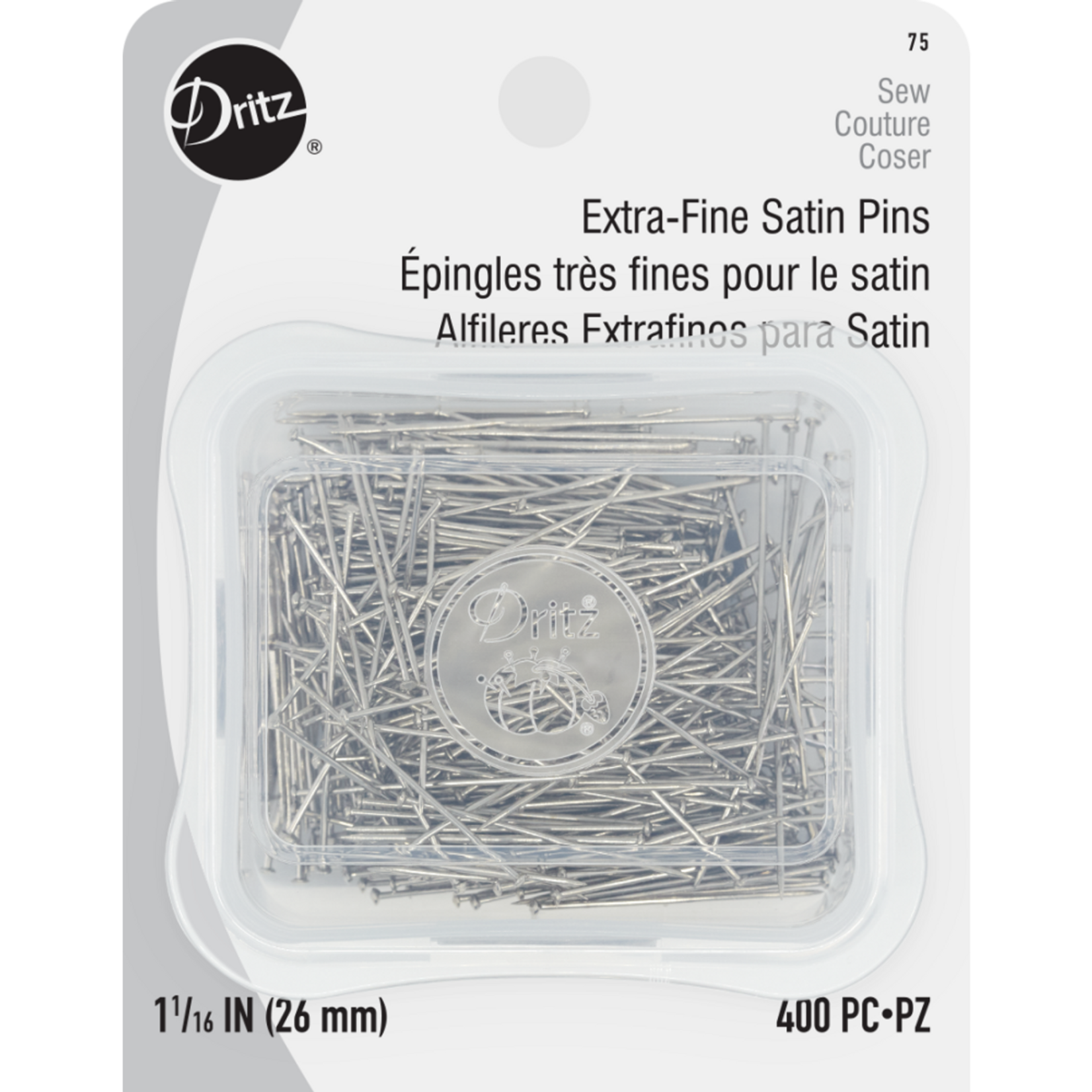 YKK Extra Fine Satin Pins Size 17 400CT