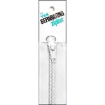 YKK Zipper 18" White Ziplon Separating