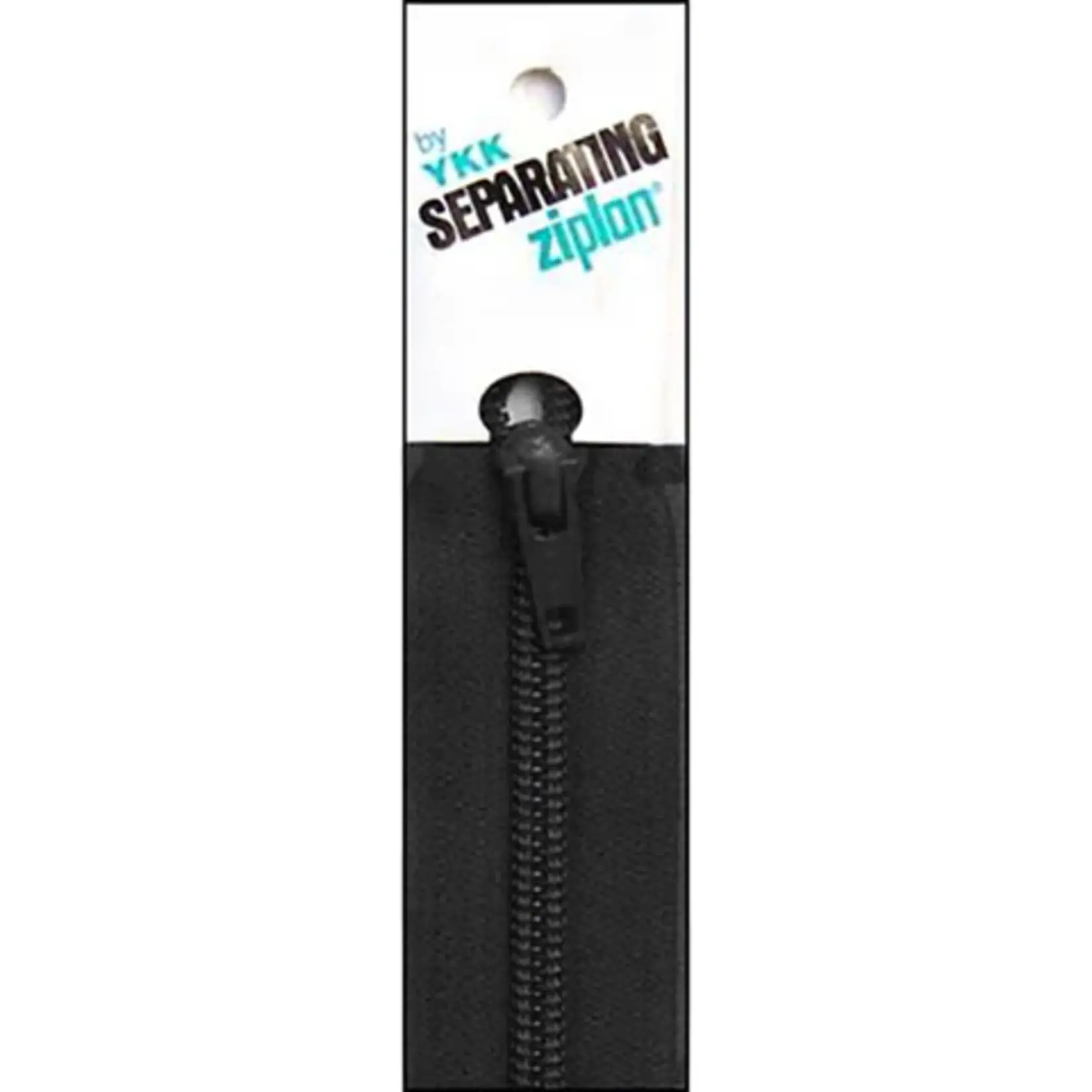 YKK Zipper 18" Black Ziplon Separating