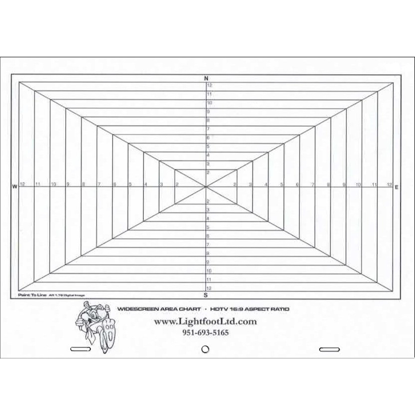 Lightfoot Ltd 12f HD-WIDE SCREEN FIELD GUIDE 16:9 (ACME HOLES)