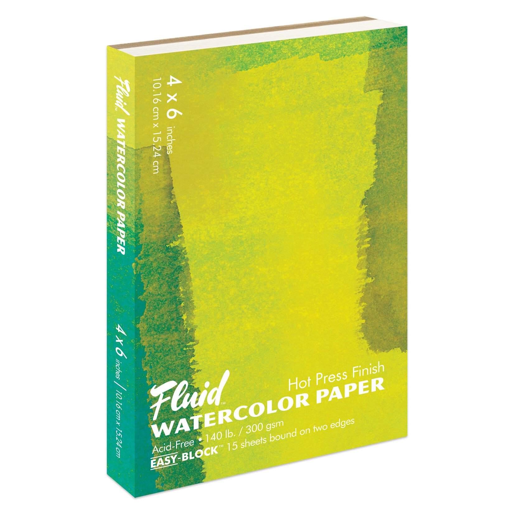 Speedball Fluid Watercolor Paper Easy-Blocks, Hot-Press, 4'' x 6''