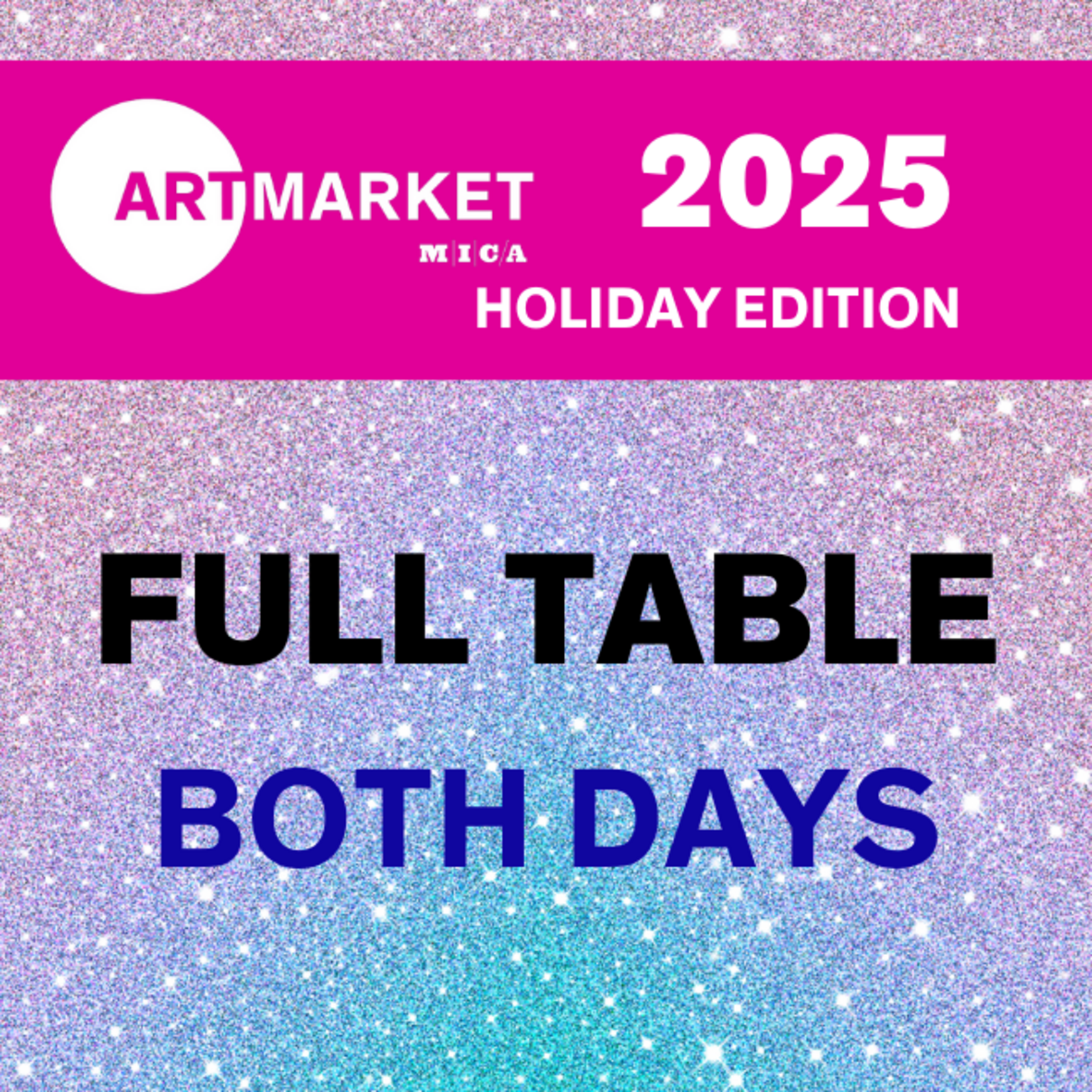 Both Days Art Market x Holiday Edition 2025 - Full Table