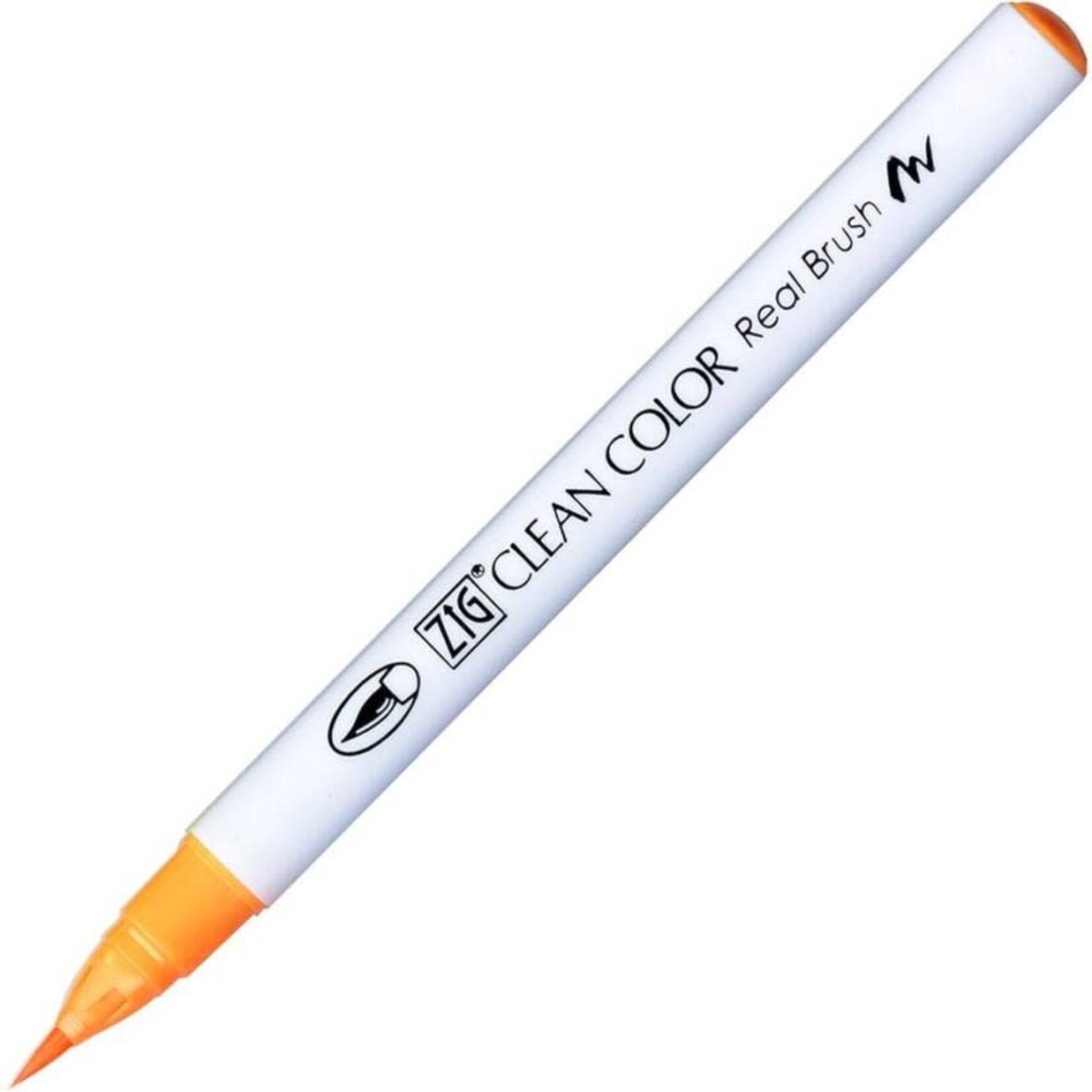 Kuretake Zig Clean Color Real Brush Marker - Fluorescent Orange
