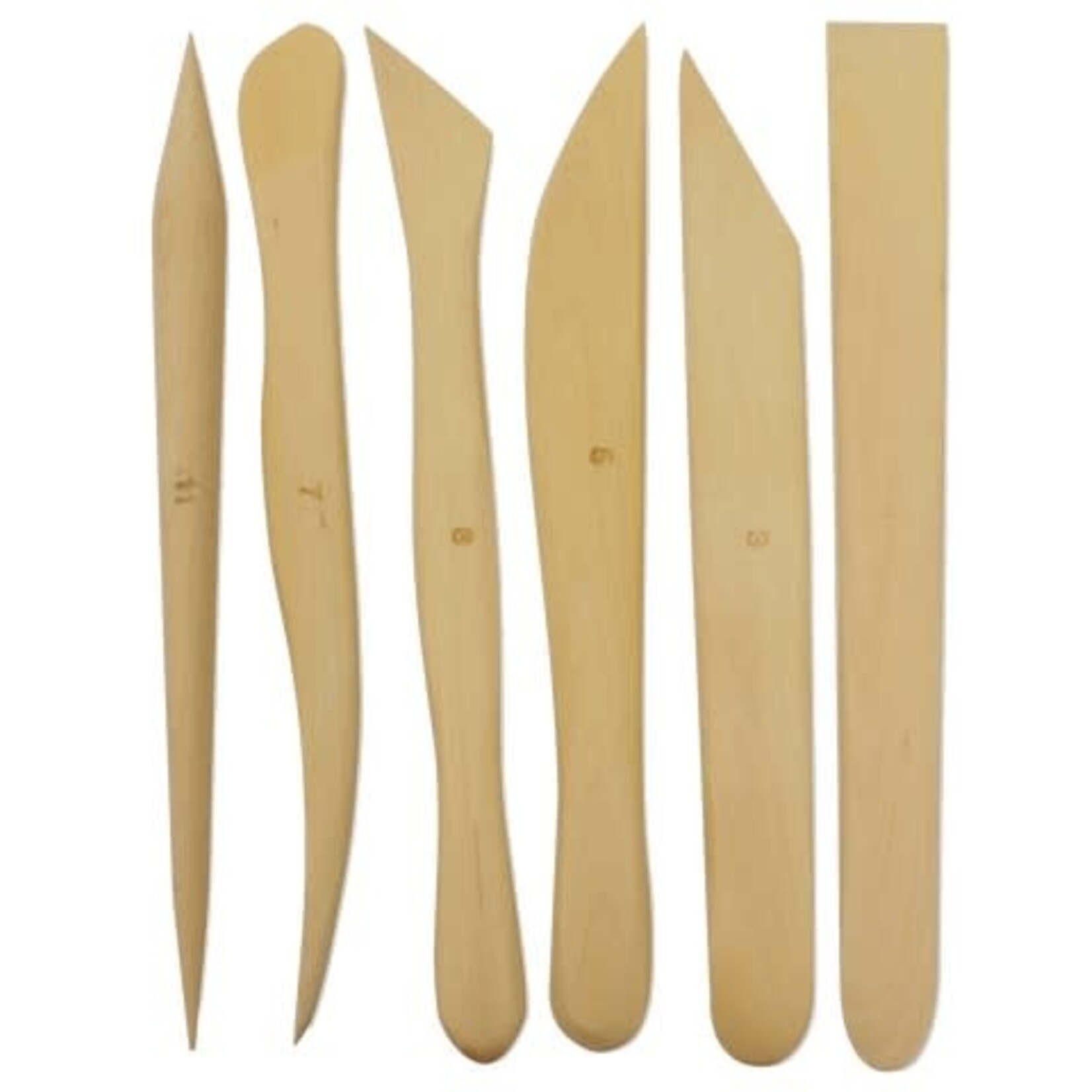 Pacific Arc Wooden Modeling Tools Regular 6pc Set