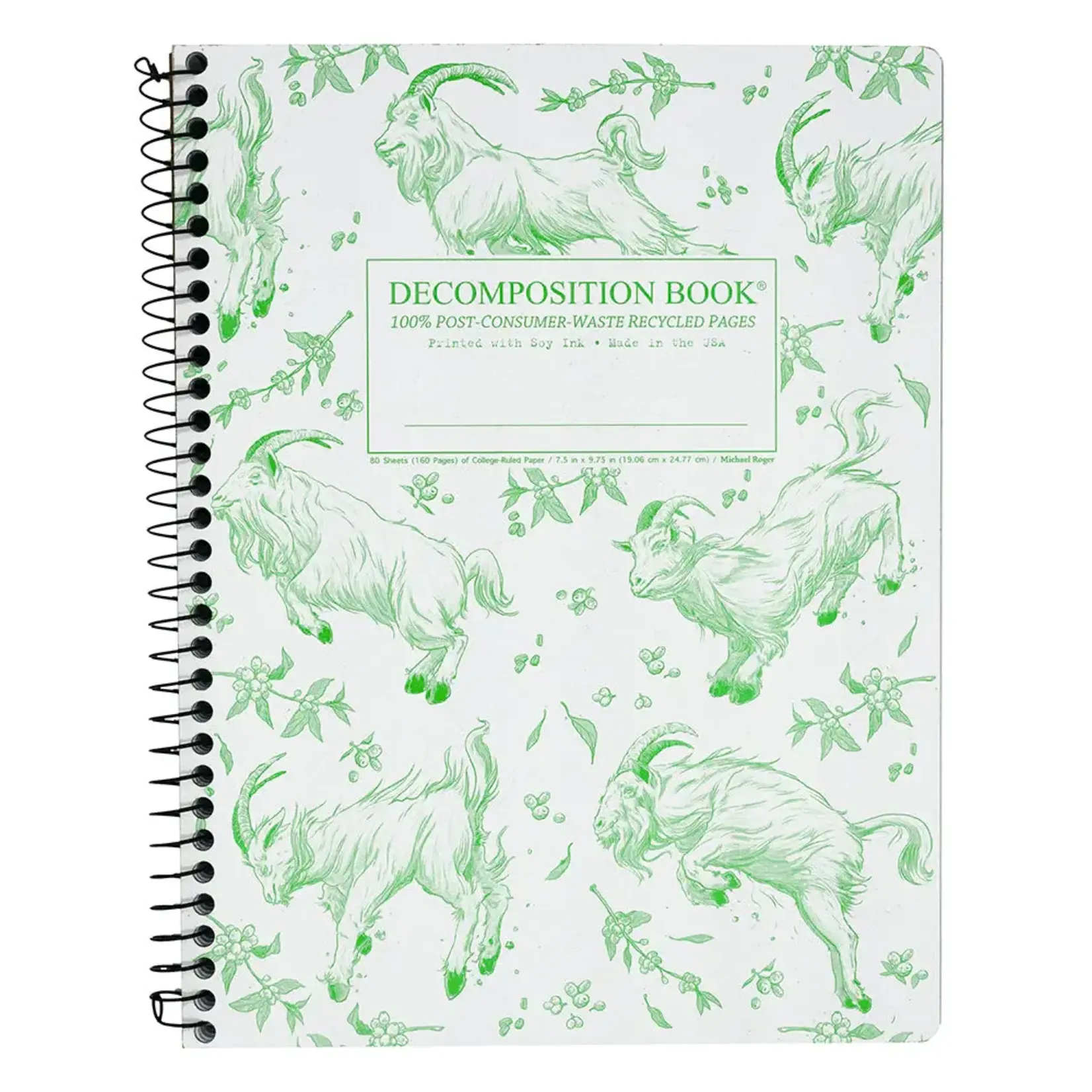 Michael Rogers Coilbound Decomposition Book | Goatbook | Lined