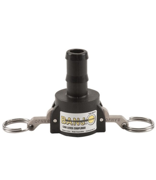 Banjo 3/4" F-CAM to 3/4" Hose Barb Black