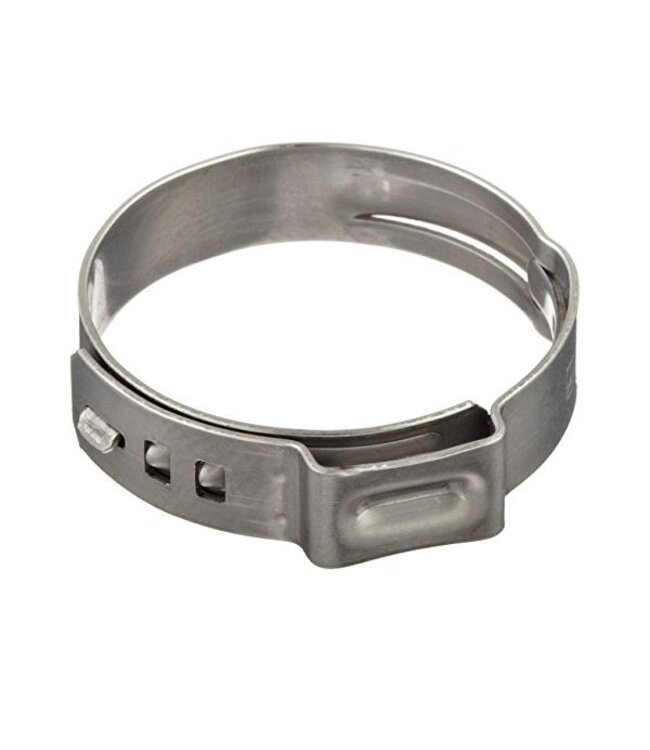 27.1mm PINCH CLAMP Tongue and Groove [3/4 Suction to 3/4" Poly Hose Barb]