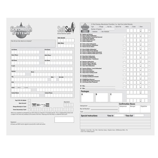 SoftWash Systems SoftServ™ AUTHORIZED Invoices 200 Invoices