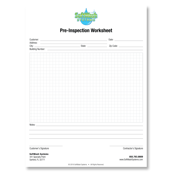 SoftWash Systems Pre Inspection Forms (50)