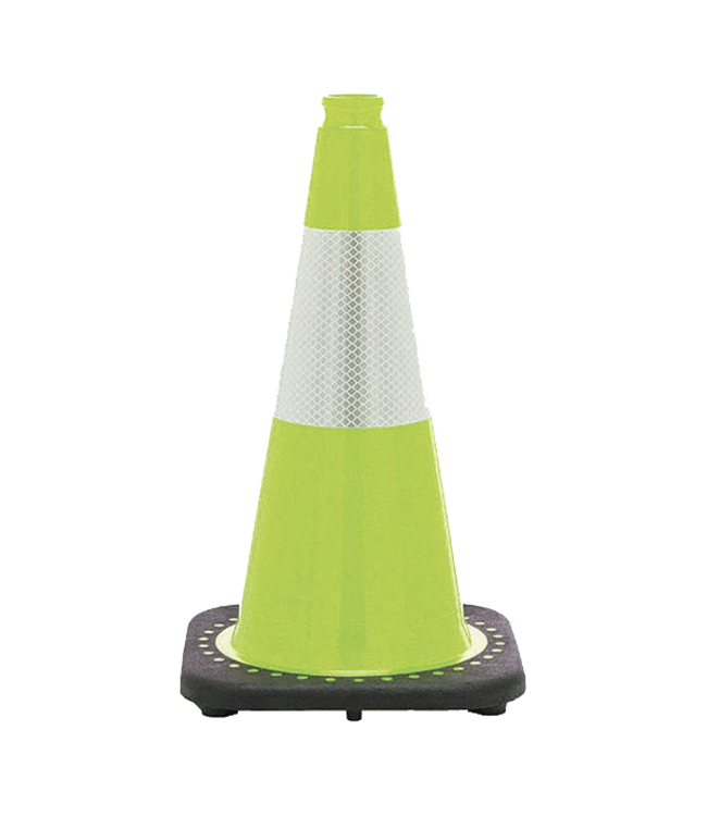 Traffic Cone, 18in Fluorescent - Lime