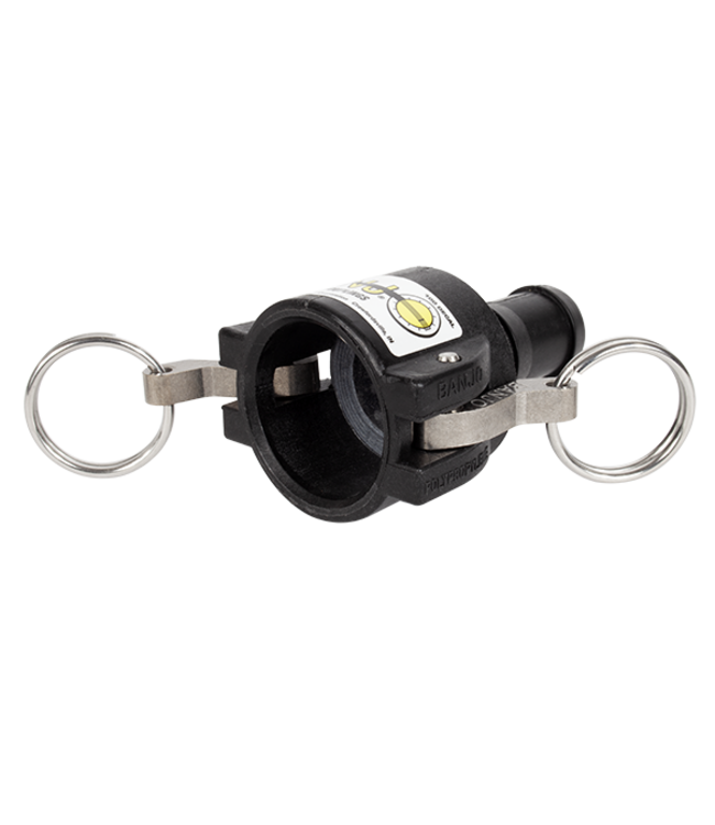 Banjo 3/4" F-CAM to 3/4" Hose Barb Black