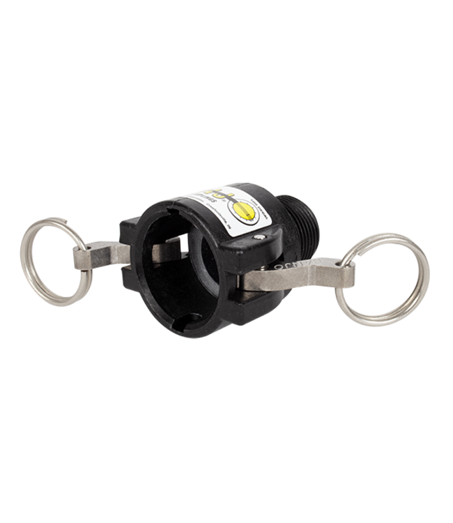 Banjo 3/4" F-CAM to 3/4" M-THD Black