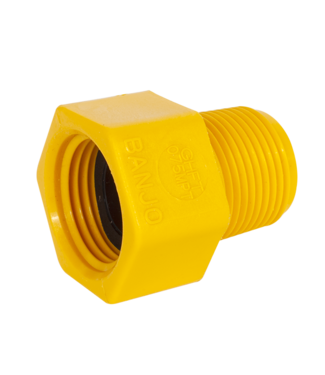 Banjo 3/4" F-GH to 3/4" M-THD Yellow