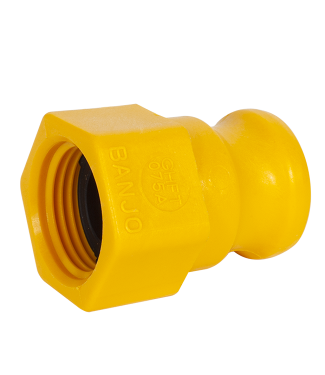 Banjo 3/4" M-CAM to 3/4" F-GH Yellow