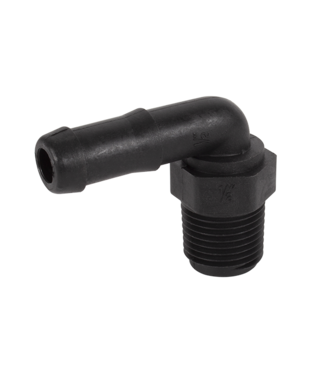 Banjo 1/2" THD, 1/2" Hose Barb 90°