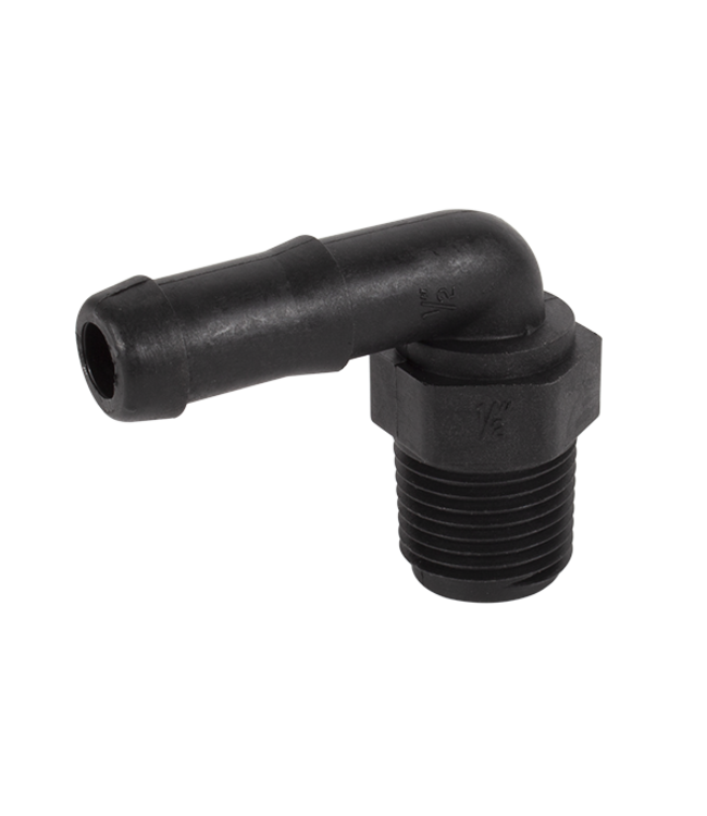 Banjo 1/2" THD, 1/2" Hose Barb 90°