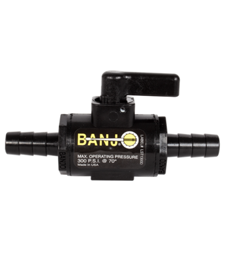 Banjo 3/8" Valve with Barbs