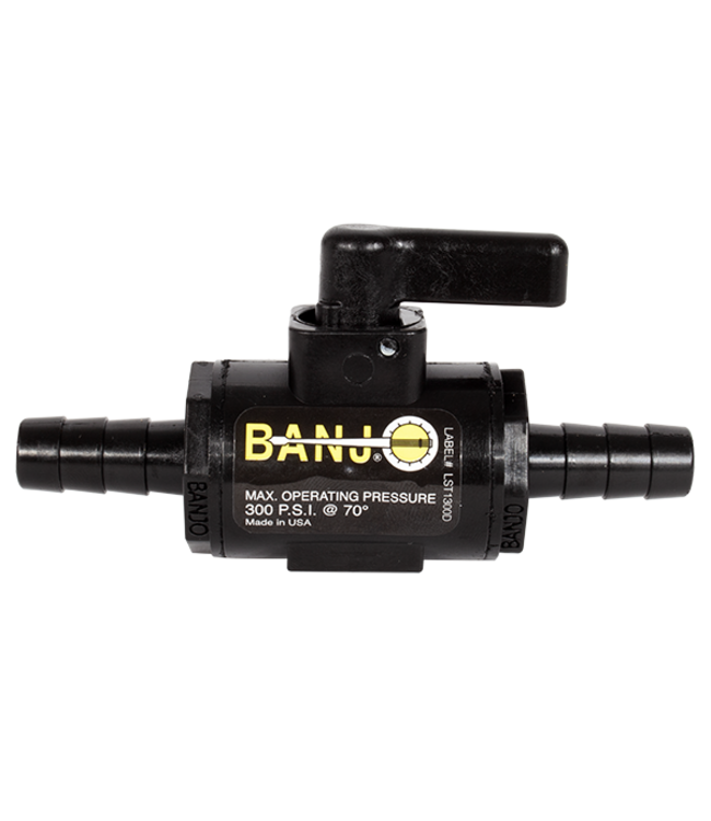 Banjo 3/8" Valve with Barbs