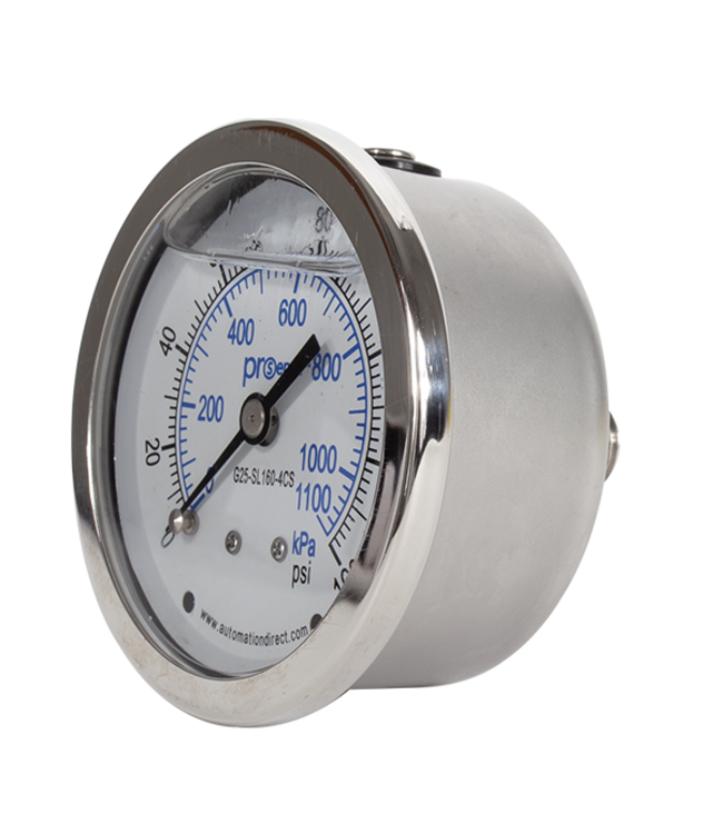 SS Liquid Filled Gauge - Pressure Gauge (160 PSI)
