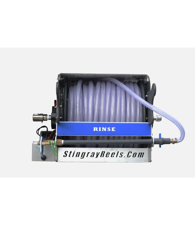 Electric Manta Reel – 5/8 Clear Braid Hose Loaded