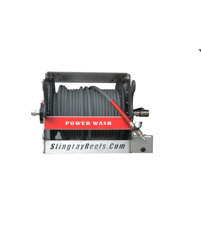Stingray Electric Manta Reel Loaded with Pressure Hose 6000 PSI - 200'