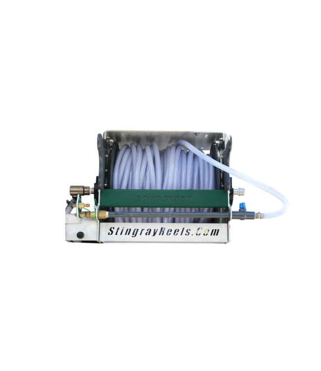 Stingray Electric Manta Reel Loaded with 1/2" Clear Braid Hose-  300'