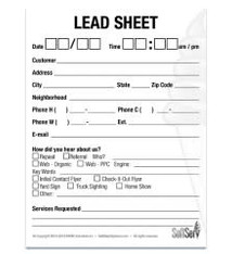 Lead Sheets (1 bundle of 5 pads)