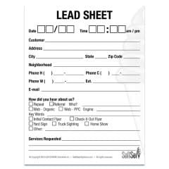 Lead Sheets (1 bundle of 5 pads)