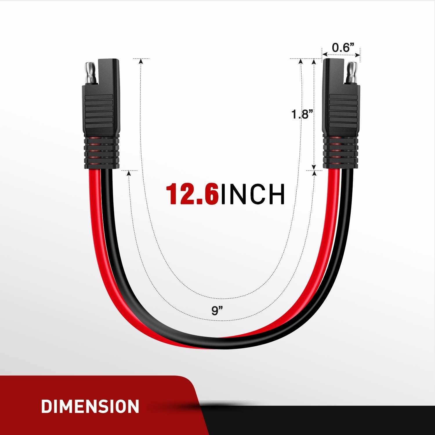 Nilight 10 Gauge 2 Pin Quick Disconnect Harness ( for Trailers)
