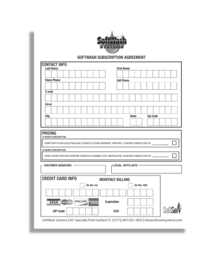 SWS Subscriptions Agreement Form - (1) Package of 50