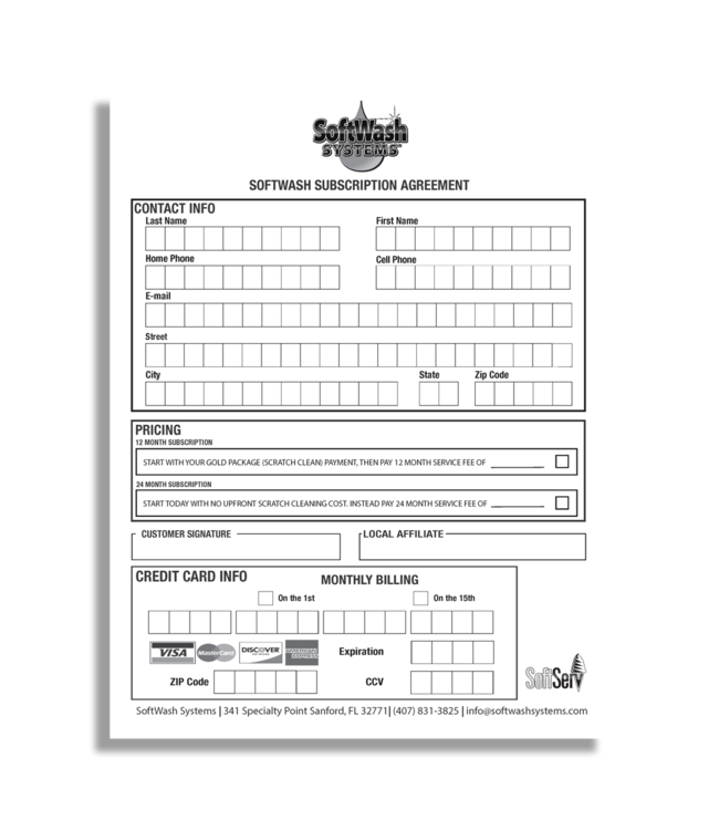 SWS Subscriptions Agreement Form - (1) Package of 50