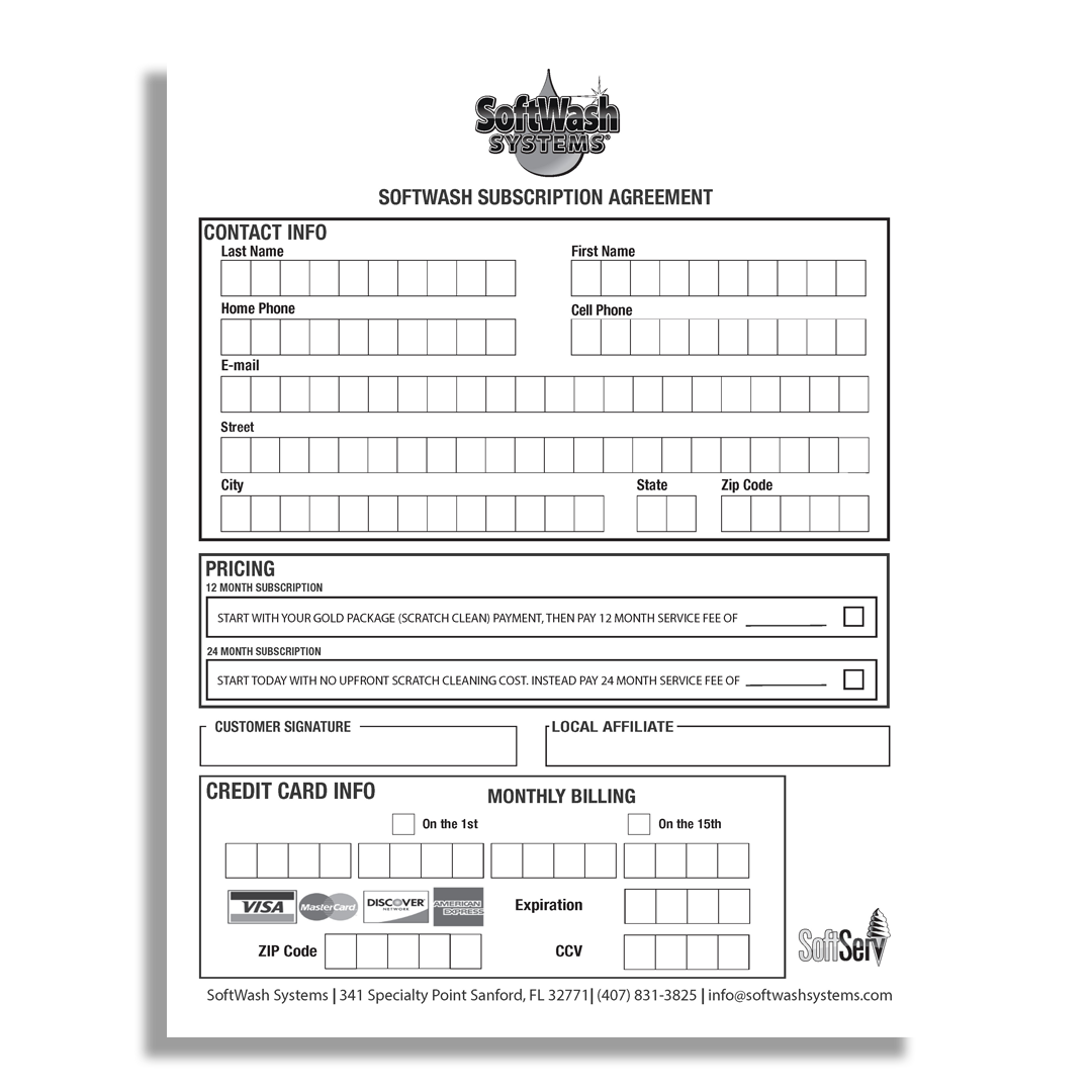 SWS Subscriptions Agreement Form - (1) Package of 50