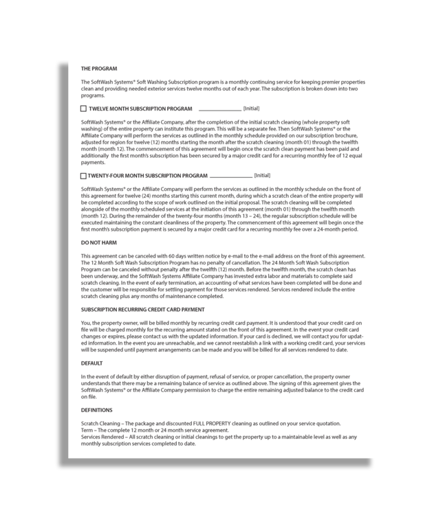 SWS Subscriptions Agreement Form - (1) Package of 50