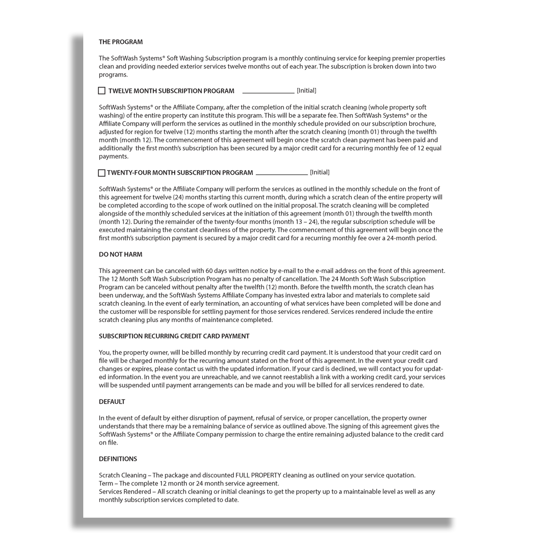 SWS Subscriptions Agreement Form - (1) Package of 50