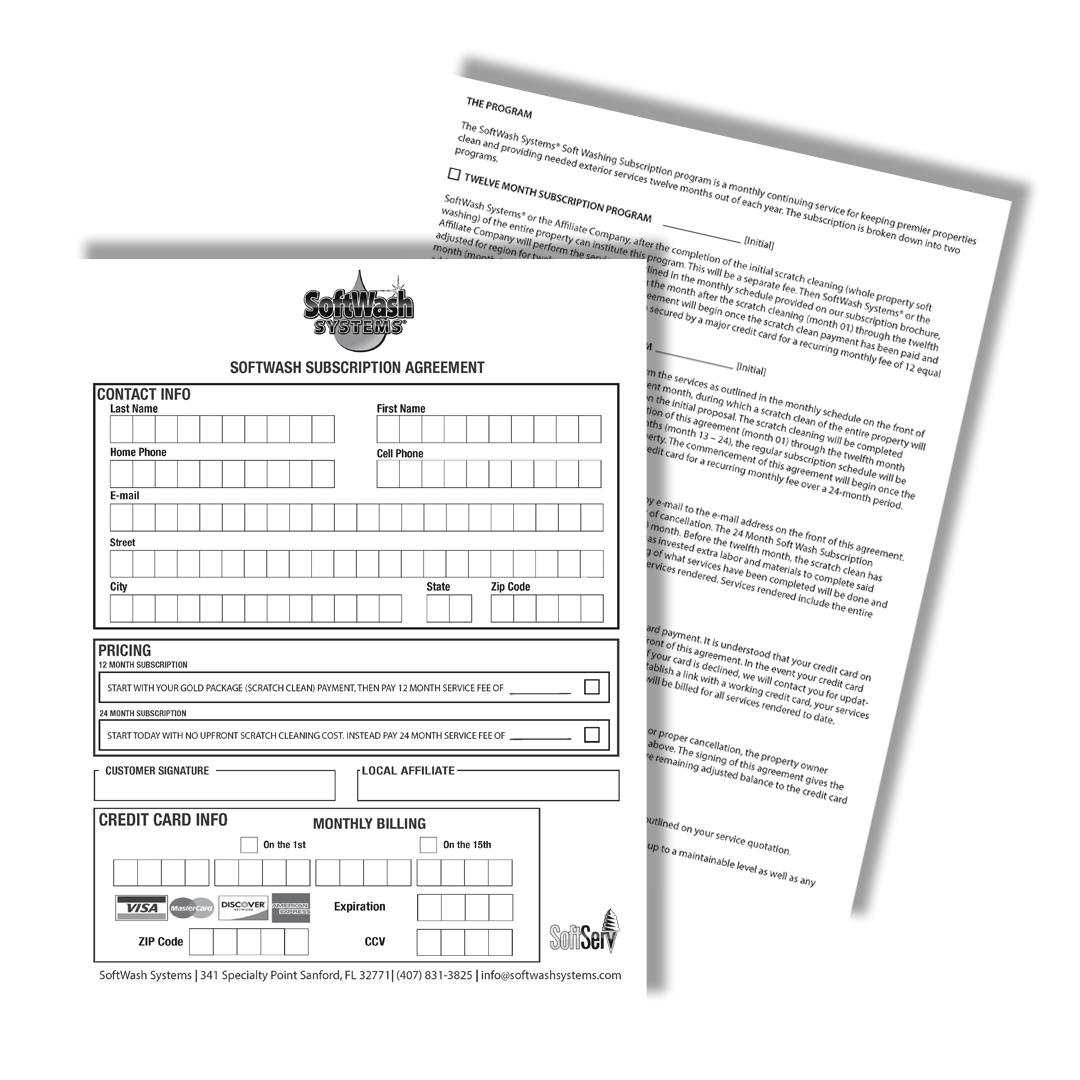 SWS Subscriptions Agreement Form - (1) Package of 50