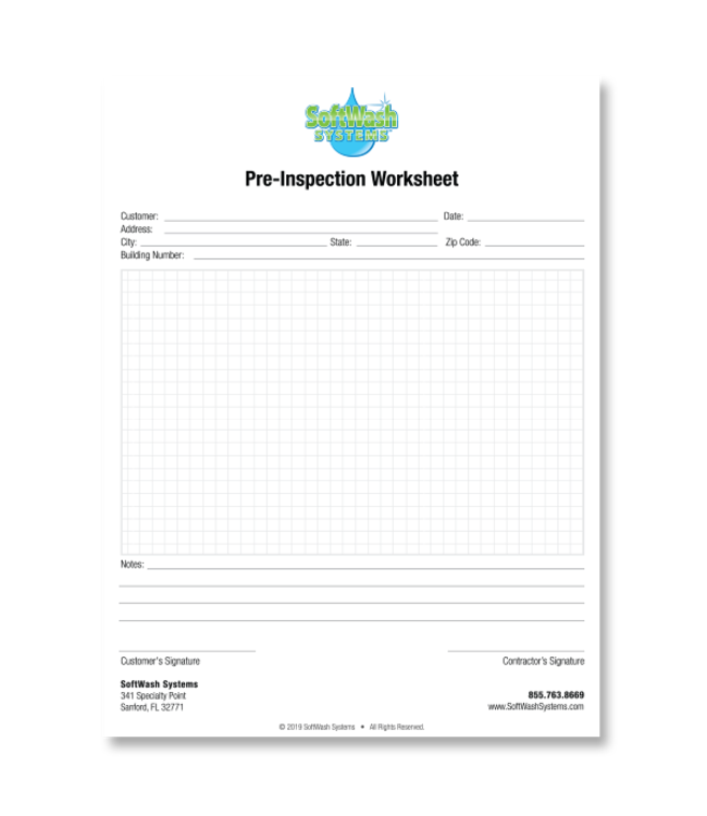 SWS SoftServ™ (50) Pre Inspection Forms