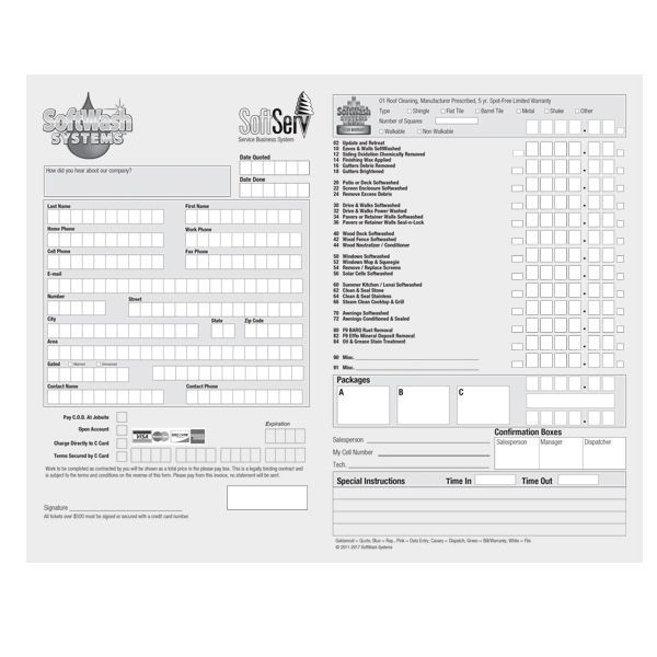 SWS SoftServ™ (1000) Invoices - Custom - SoftWash Systems