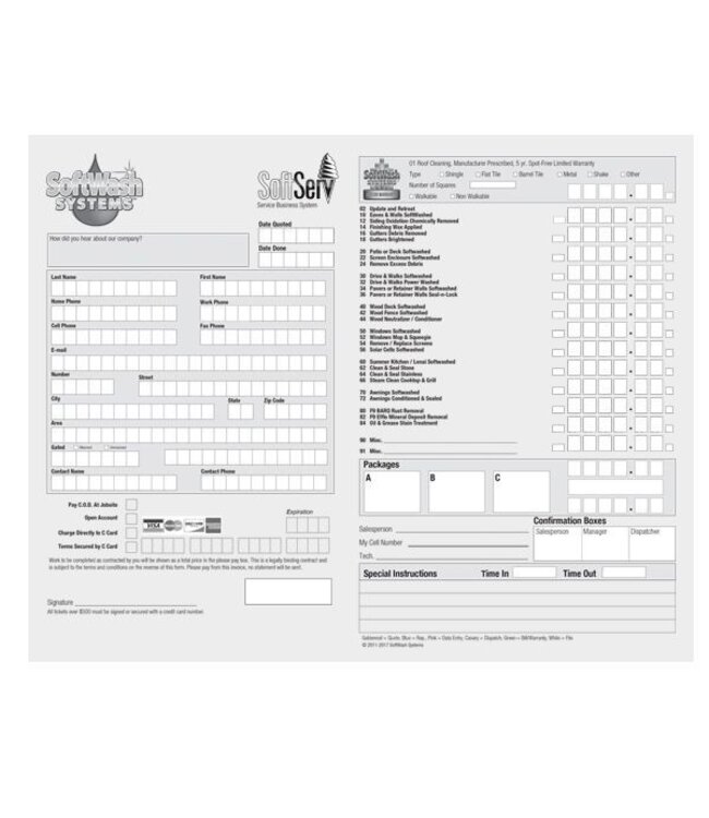 SWS SoftServ™ (500) Invoices - Custom