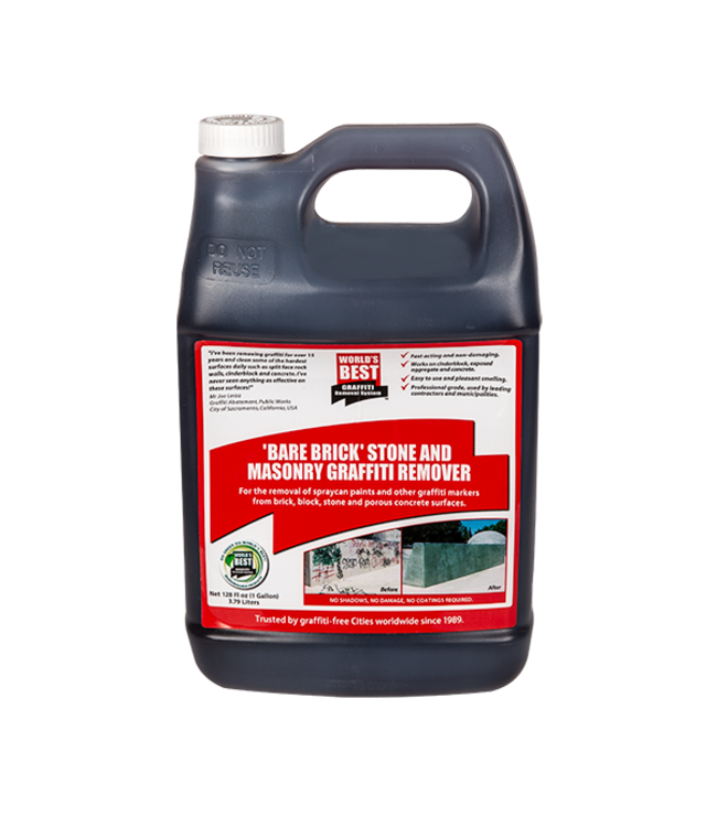 Worlds Best Graffiti Remover Bare Brick, Stone & Masonry Remover 1 Gallon
