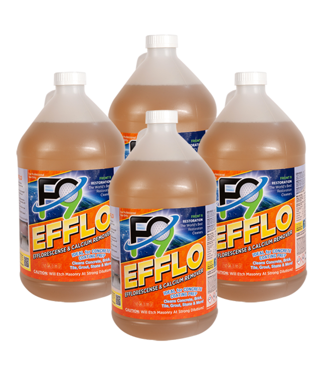 Front 9 (F9) Efflorescence & Calcium Remover 1 Case (4 Gallons)