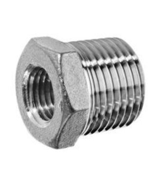 3/4" x 1/2" Reducer Hex Bushing SS - for Stingray Swivel