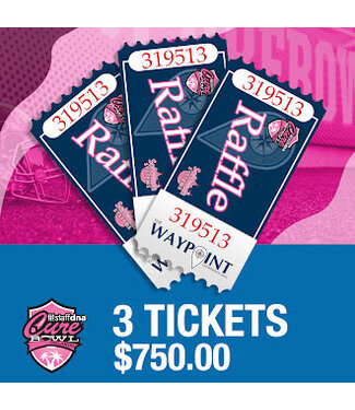 Cure Bowl  Tackle Cancer (3) Ticket $750