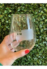 Susquehanna Glass Bunker Hill Flag Stemless Wine Glass